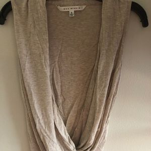 Max Studio Tan and Gray Top Size S
